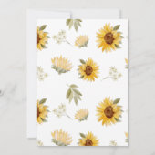 Waterverf Onze kleine zonnebloem tweede verjaardag Kaart (Achterkant)