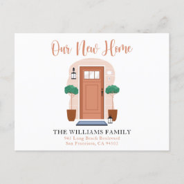 Waterverf onze nieuwe mededeling over thuisverplaa briefkaart