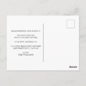 Waterverf onze nieuwe mededeling over thuisverplaa briefkaart (Achterkant)