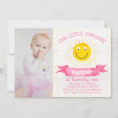 Waterverf Onze uitnodiging voor een zonnige verjaa (Voorkant)