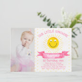 Waterverf Onze uitnodiging voor een zonnige verjaa (Staand voorkant)