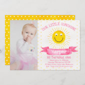 Waterverf Onze uitnodiging voor een zonnige verjaa (Voorkant / Achterkant)