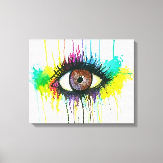 Waterverf oog canvas afdruk (Voorkant)