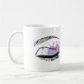 Waterverf oog wimpers Wimper extensie pictogram Koffiemok (Links)