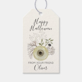 Waterverf Oogbal Botanisch Gelukkig Halloween Gesc Cadeaulabel