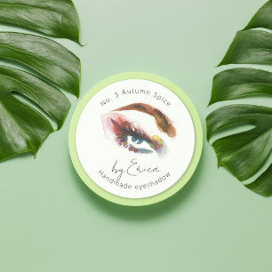 Waterverf oogschilderij make-up oogschaduw verpakk ronde sticker