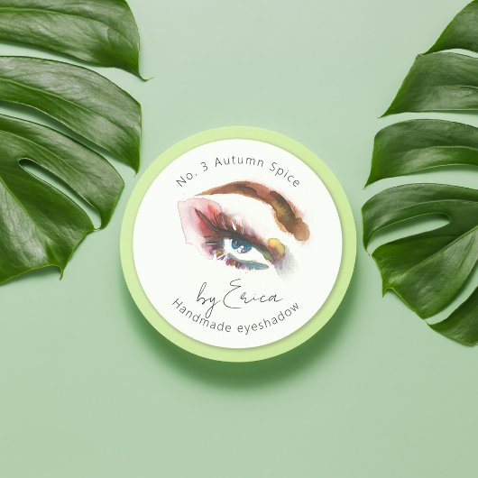 Waterverf oogschilderij make-up oogschaduw verpakk ronde sticker