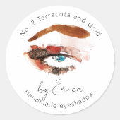 Waterverf oogschilderij make-up oogschaduw verpakk ronde sticker (Voorkant)