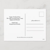 Waterverf Oogst herfst happy thanksgiving Feestdagenkaart (Achterkant)