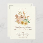 Waterverf oogst  Thanksgiving Briefkaart (Voorkant / Achterkant)