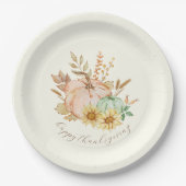 Waterverf oogst  Thanksgiving Papieren Bordje (Voorkant)