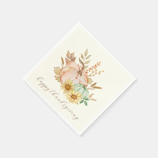 Waterverf oogst  Thanksgiving Servet (Hoek)