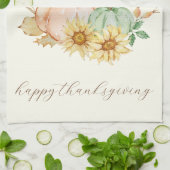 Waterverf oogst  Thanksgiving Theedoek (Gevouwen)