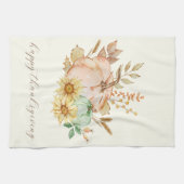 Waterverf oogst  Thanksgiving Theedoek (Horizontaal)