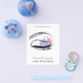 Waterverf oogwimpers Lash-uitbreidingspictogram Flyer (Enkel)