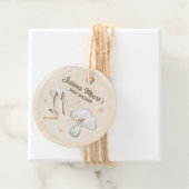 Waterverf Ooievaar Baby shower Bedankjes Labels (In situ)