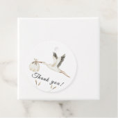 Waterverf ooievaar baby shower Dank u Bedankjes Labels (In situ)