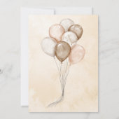 Waterverf Ooievaar Baby shower Kaart (Achterkant)