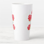 Waterverf Ooievaarsbek Stengels Latte Mok (Voorkant)