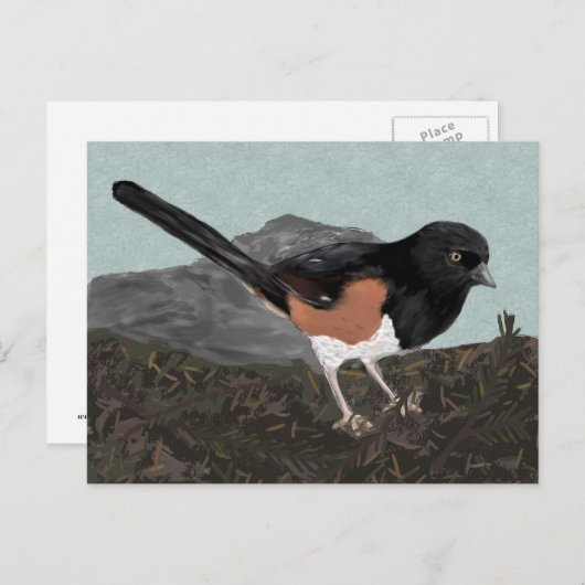 Waterverf Oost-Towee Briefkaart (Voorkant / Achterkant)