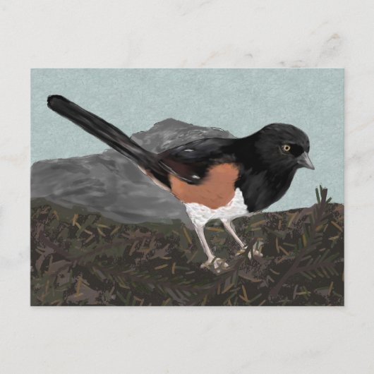 Waterverf Oost-Towee Briefkaart (Voorkant)