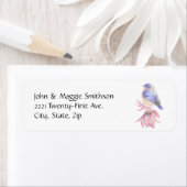 Waterverf Oostelijke Blauwe Vogelvogel Etiket (Insitu)