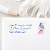 Waterverf Oostelijke Bluebird Blue Bird Art Etiket (Insitu)