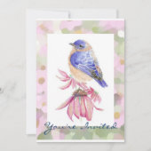 Waterverf Oostelijke Bluebird Blue Bird Art Kaart (Voorkant)