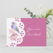 Waterverf Oostelijke Bluebird Blue Bird Art Kaart (Staand voorkant)