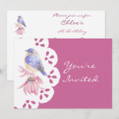 Waterverf Oostelijke Bluebird Blue Bird Art Kaart (Voorkant / Achterkant)