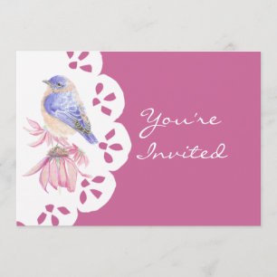 Waterverf Oostelijke Bluebird Blue Bird Art Kaart