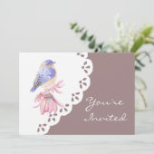 Waterverf Oostelijke Bluebird Blue Bird Art Kaart (Staand voorkant)