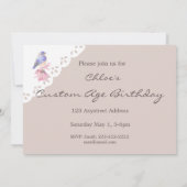 Waterverf Oostelijke Bluebird Blue Bird Art Kaart (Achterkant)