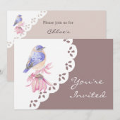 Waterverf Oostelijke Bluebird Blue Bird Art Kaart (Voorkant / Achterkant)