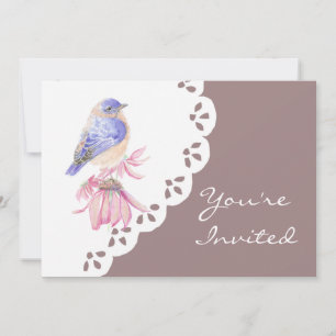 Waterverf Oostelijke Bluebird Blue Bird Art Kaart