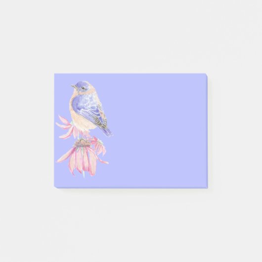 Waterverf Oostelijke Bluebird Blue Bird Art Post-it® Notes (Voorkant)