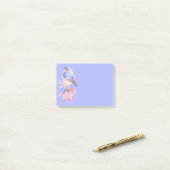 Waterverf Oostelijke Bluebird Blue Bird Art Post-it® Notes (Op bureau)