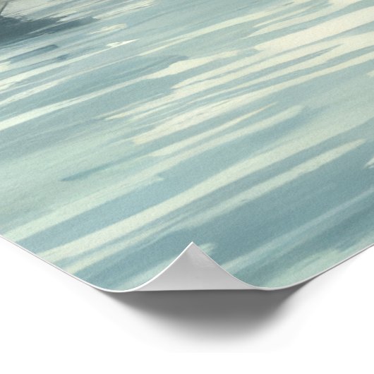 Waterverf oostkust waterlandschap poster (Hoek)