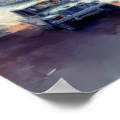 Waterverf Oostkust Waterscape Dock Poster (Hoek)