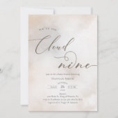 Waterverf op Cloud 9 Baby shower Kaart (Voorkant)