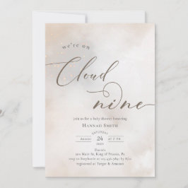 Waterverf op Cloud 9 Baby shower Kaart
