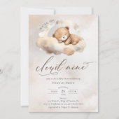 Waterverf op Cloud 9 Baby shower Kaart (Voorkant)