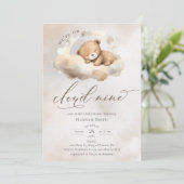 Waterverf op Cloud 9 Baby shower Kaart (Staand voorkant)