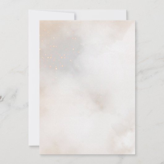 Waterverf op Cloud 9 Baby shower Kaart (Achterkant)