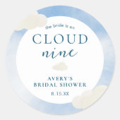 Waterverf op Cloud 9 Bruiloft Favorieten Ronde Sticker (Voorkant)