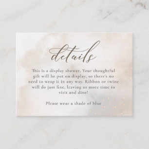 Waterverf op Cloud 9 Details Douche Informatiekaartje