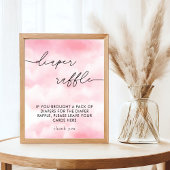 Waterverf op Cloud 9 luieraffle Poster