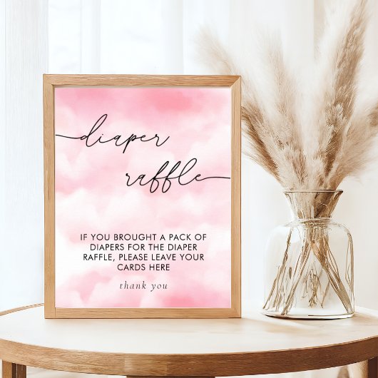 Waterverf op Cloud 9 luieraffle Poster