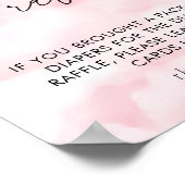 Waterverf op Cloud 9 luieraffle Poster (Hoek)