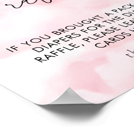 Waterverf op Cloud 9 luieraffle Poster (Hoek)